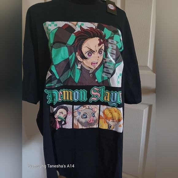 Demon Slayer Tops - Demon Slayer black unisex graphic T-Shirt. Size XXL. NWT